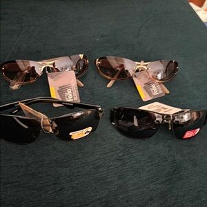 4 pairs of Stylish Black and Brown Sunglasses Set